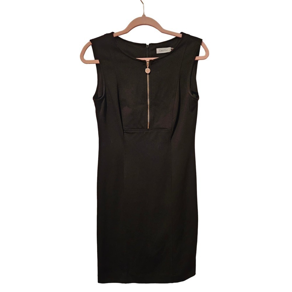 Calvin Klein Sheath Dress‎ Black Careerwear  Sz 4